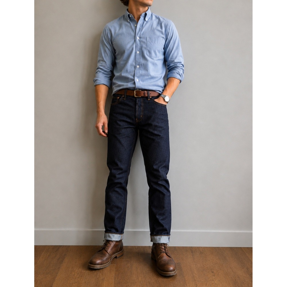 Naked & Famous Weird Guy Left Hand Twill Selvedge Indigo Jeans Mens 32